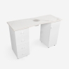 Table manucure avec aspirateur roulettes plateau en marbre Makrana Offre