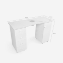 Table manucure avec aspirateur roulettes plateau en marbre Makrana Catalogue