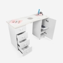 Table manucure avec aspirateur roulettes plateau en marbre Makrana Remises