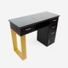 Table manucure esthéticienne noir aspirateur plateau en verre Glamos Vente