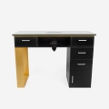 Table manucure esthéticienne noir aspirateur plateau en verre Glamos Promotion