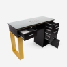 Table manucure esthéticienne noir aspirateur plateau en verre Glamos Remises