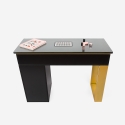 Table manucure esthéticienne noir aspirateur plateau en verre Glamos Catalogue