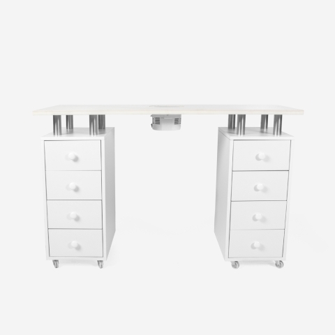 Professionele manicuretafel met afzuiging en marmeren blad Marquis Aanbieding