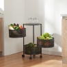 Rodin M Chariot de cuisine moderne fruits légumes 3 paniers pivotants Vente