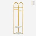Portemanteau d'angle pour entrée avec étagères gain de place Shiney Promotion