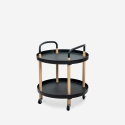 Ronde Scandinavisch design serveerwagen met wielen Biky Aanbod