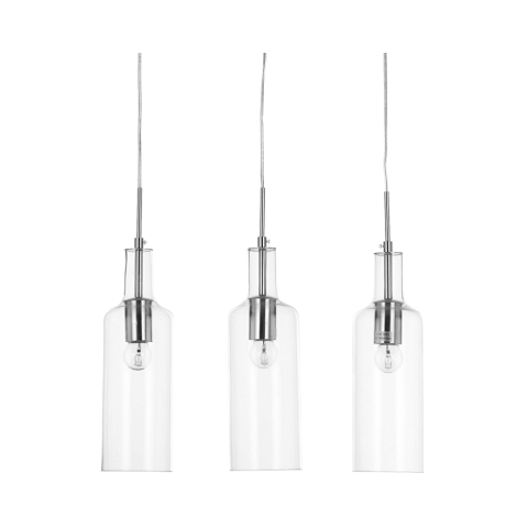 Moderne hanglamp met 3 heldere lampen h110 cm Tin Aanbieding