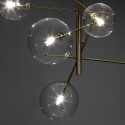 Plafondlamp met 6 lampen in metaal en glas Andromeda Kortingen