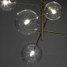 Plafondlamp met 6 lampen in metaal en glas Andromeda Kortingen