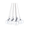 Moderne hanglamp met 10 lampen en transparante bollen Bubbles Aanbieding