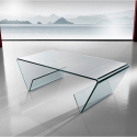 Glazen salontafel 110x55cm met tijdschriftenvak Pyramid Verkoop