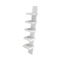 Moderne design wandplank met 5 schappen h155cm Erie White Aanbieding