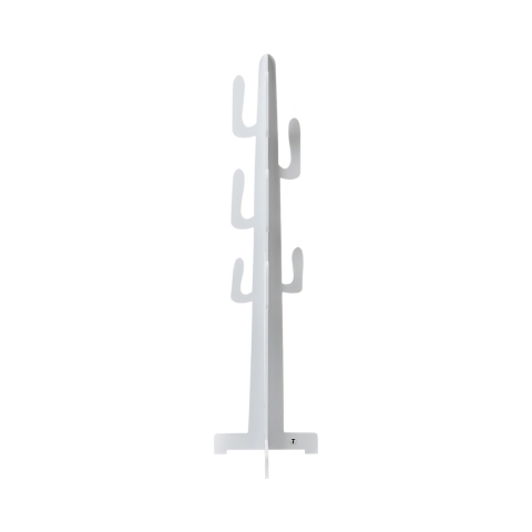 Kledingrek van wit houten cactus op de grond h160cm Texas Aanbieding