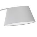 Lampe de sol arc en métal blanc avec base en marbre h160 cm Moines Offre