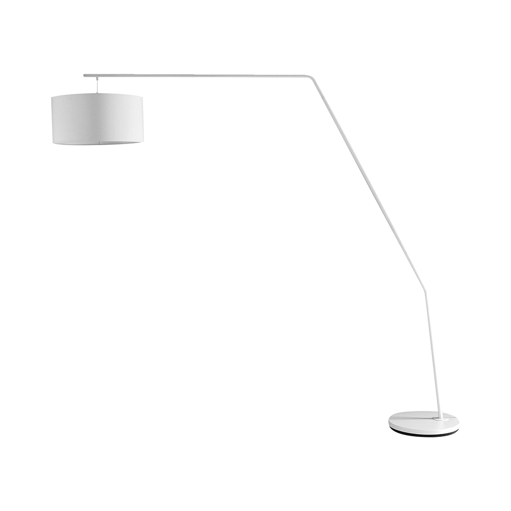 Witte boogvloerlamp van metaal h175 cm Norman Aanbieding Witte boogvloerlamp van metaal h175 cm Norman Aanbieding
