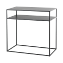 Console d'entrée moderne 80x40 cm 2 étagères en métal anthracite Omaha Promotion