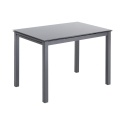 Uitschuifbare eettafel met glazen blad 110-170x76cm Cleve Aanbod