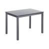 Uitschuifbare eettafel met glazen blad 110-170x76cm Cleve Aanbod