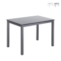 Uitschuifbare eettafel met glazen blad 110-170x76cm Cleve Aanbieding