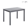 Uitschuifbare eettafel met glazen blad 110-170x76cm Cleve Aanbieding