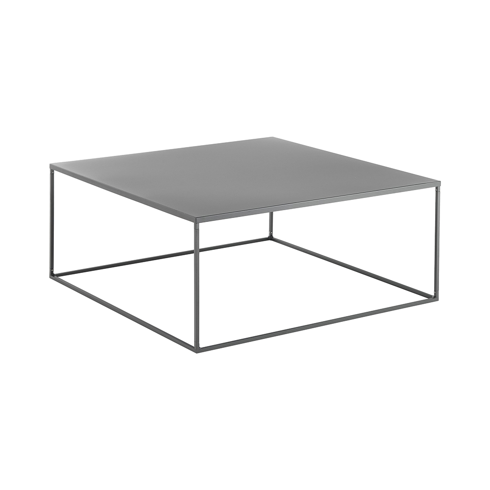 Table basse en métal gris anthracite 80x80cm Omaha bis Promotion