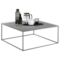 Table basse en métal gris anthracite 80x80cm Omaha bis Offre