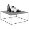 Table basse en métal gris anthracite 80x80cm Omaha bis Offre