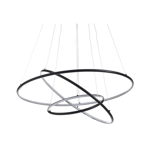 LED Hanglamp met Gevlochten Ringen Ø80 cm Kering Aanbieding