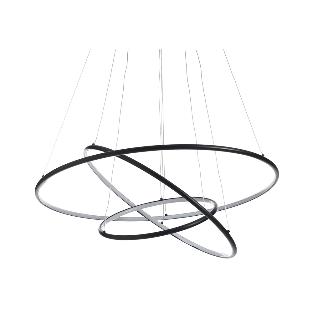 Lustre à LED suspendu avec anneaux tressés Ø80 cm Kering Promotion Lustre à LED suspendu avec anneaux tressés Ø80 cm Kering Promotion