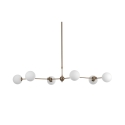 Hanglamp met 6 designlampen van metaal en glas Cardy Aanbieding