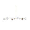 Hanglamp met 6 designlampen van metaal en glas Cardy Aanbieding