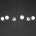 Hanglamp met 6 designlampen van metaal en glas Cardy Verkoop