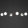 Hanglamp met 6 designlampen van metaal en glas Cardy Verkoop