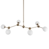 Hanglamp met 6 designlampen van metaal en glas Cardy Aanbod
