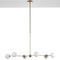 Hanglamp met 6 designlampen van metaal en glas Cardy Kortingen