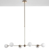Hanglamp met 6 designlampen van metaal en glas Cardy Kortingen