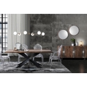Hanglamp met 6 designlampen van metaal en glas Cardy Voorraad