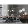 Hanglamp met 6 designlampen van metaal en glas Cardy Voorraad