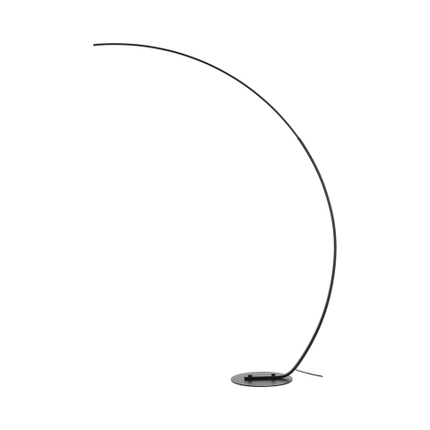 Matte zwarte aluminium boogvloerlamp met led, 175 cm hoog Nampa Aanbieding