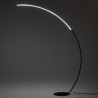 Matte zwarte aluminium boogvloerlamp met led, 175 cm hoog Nampa Verkoop