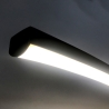 Matte zwarte aluminium boogvloerlamp met led, 175 cm hoog Nampa Korting