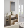 Meuble d'entrée en bois avec miroir 2 tiroirs et étagères Most Wood Vente
