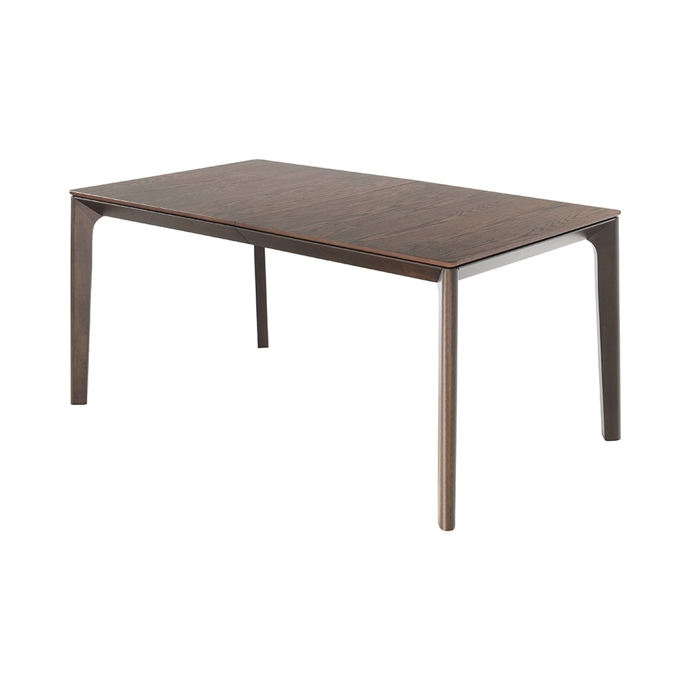 Table extensible de salon 160-240x90cm en bois noyer foncé Komodo Wood Promotion Table extensible de salon 160-240x90cm en bois noyer foncé Komodo Wood Promotion