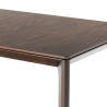 Uitschuifbare eettafel 160-240x90cm in donker walnotenhout Komodo Wood Korting