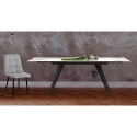 Uitschuifbare eettafel met keramisch blad 140-200x81cm Onice Model
