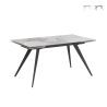 Uitschuifbare eettafel met keramisch blad 140-200x81cm Onice Aanbieding