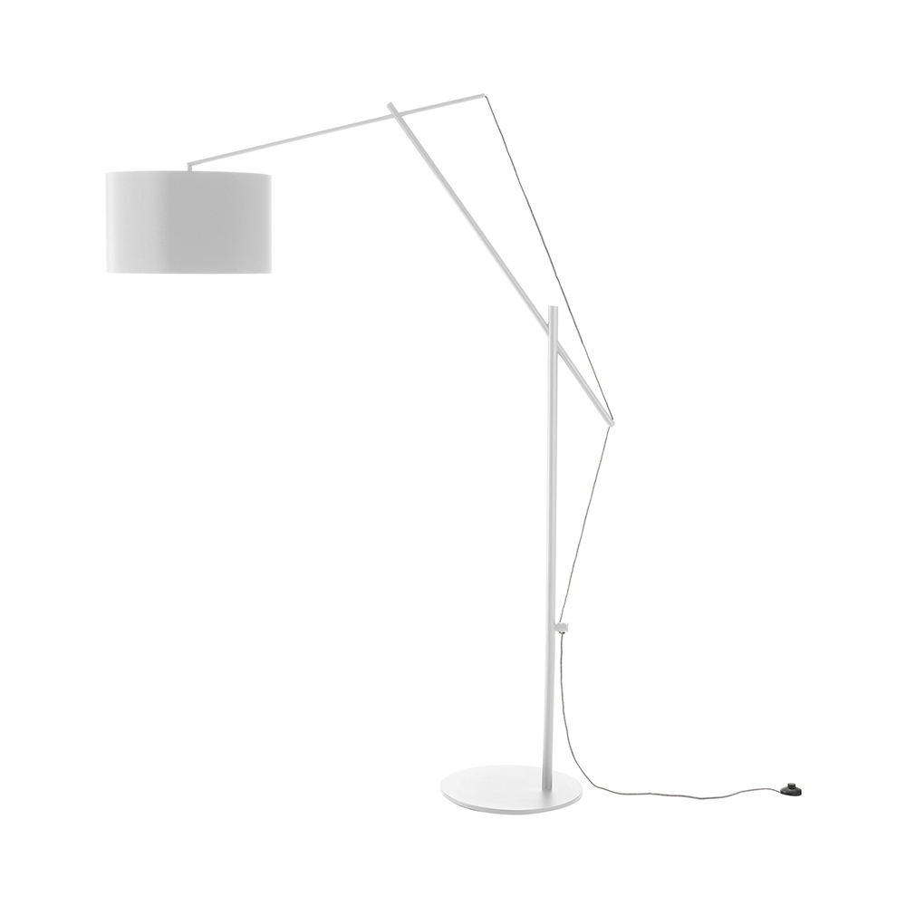 Verstelbare staande lamp wit metaal h210 cm Sayonara White Aanbieding Verstelbare staande lamp wit metaal h210 cm Sayonara White Aanbieding
