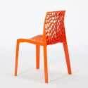 Vierkante salontafel wit 70x70 cm met stalen onderstel en 2 gekleurde stoelen Gruvyer Cocktail 