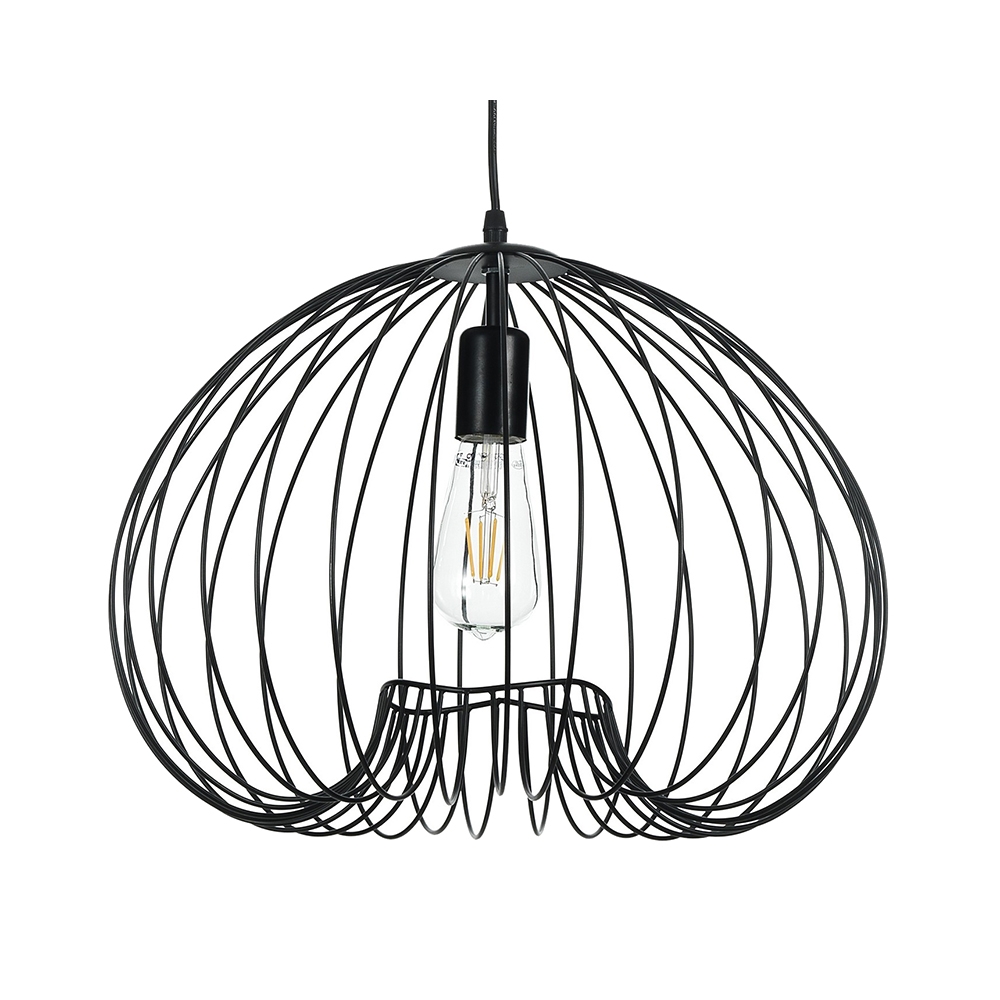 Zwarte moderne metalen hanglamp met verstelbaar snoer Ø42 Lynton B Aanbieding Zwarte moderne metalen hanglamp met verstelbaar snoer Ø42 Lynton B Aanbieding